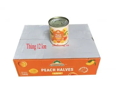 Đào ngâm PEACH HALVES 820g - Thùng 12 hộp