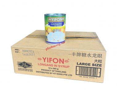 Nhãn ngâm Yifon 565g - Thái Lan - THÙNG 12 LON