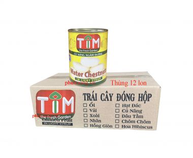 Củ năng nước đường Tim 560g  - Thùng 12 lon