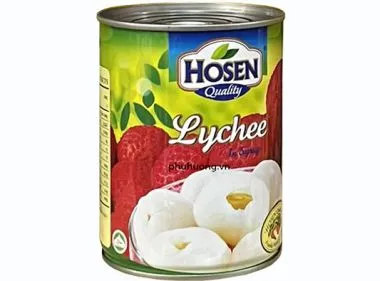 Vải ngâm nước đường Hosen 565g (vải thiều)