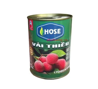 Vải thiều Hose - Vải thiều ngâm nước đường (12lon/thùng, HS) (vải ngâm)