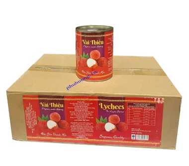 Vải thiều nước đường 560g - HOA SEN - Thùng 12 lon