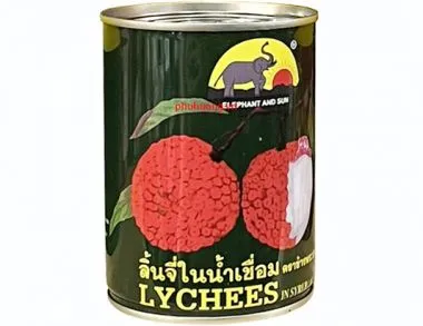 Vải ngâm nước đường - con voi xanh Thái Lan 565g