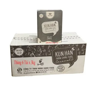 Trân châu Kunhan 3kg đen - Thùng 6 hộp