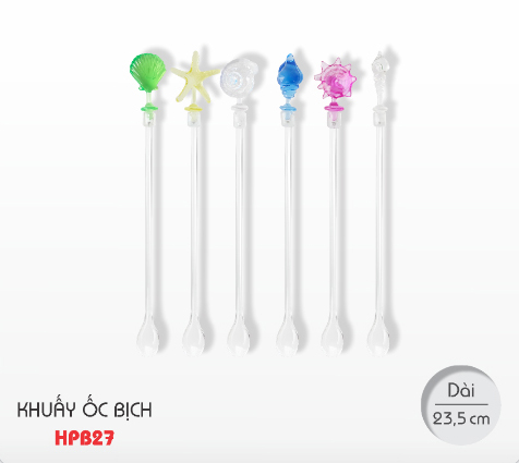 Muỗng khuấy xoắn ốc HPB27 - 6 cái/bịch