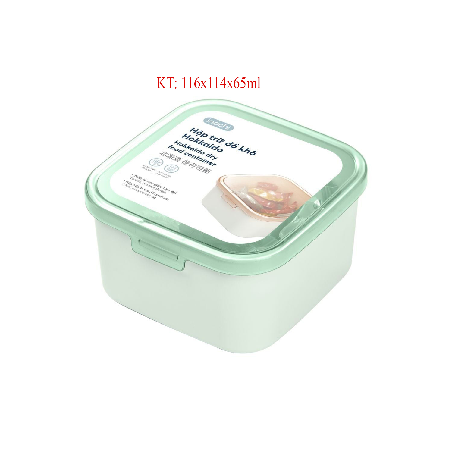 Hộp trữ đồ khô Hokkaido (116x114x65mm)