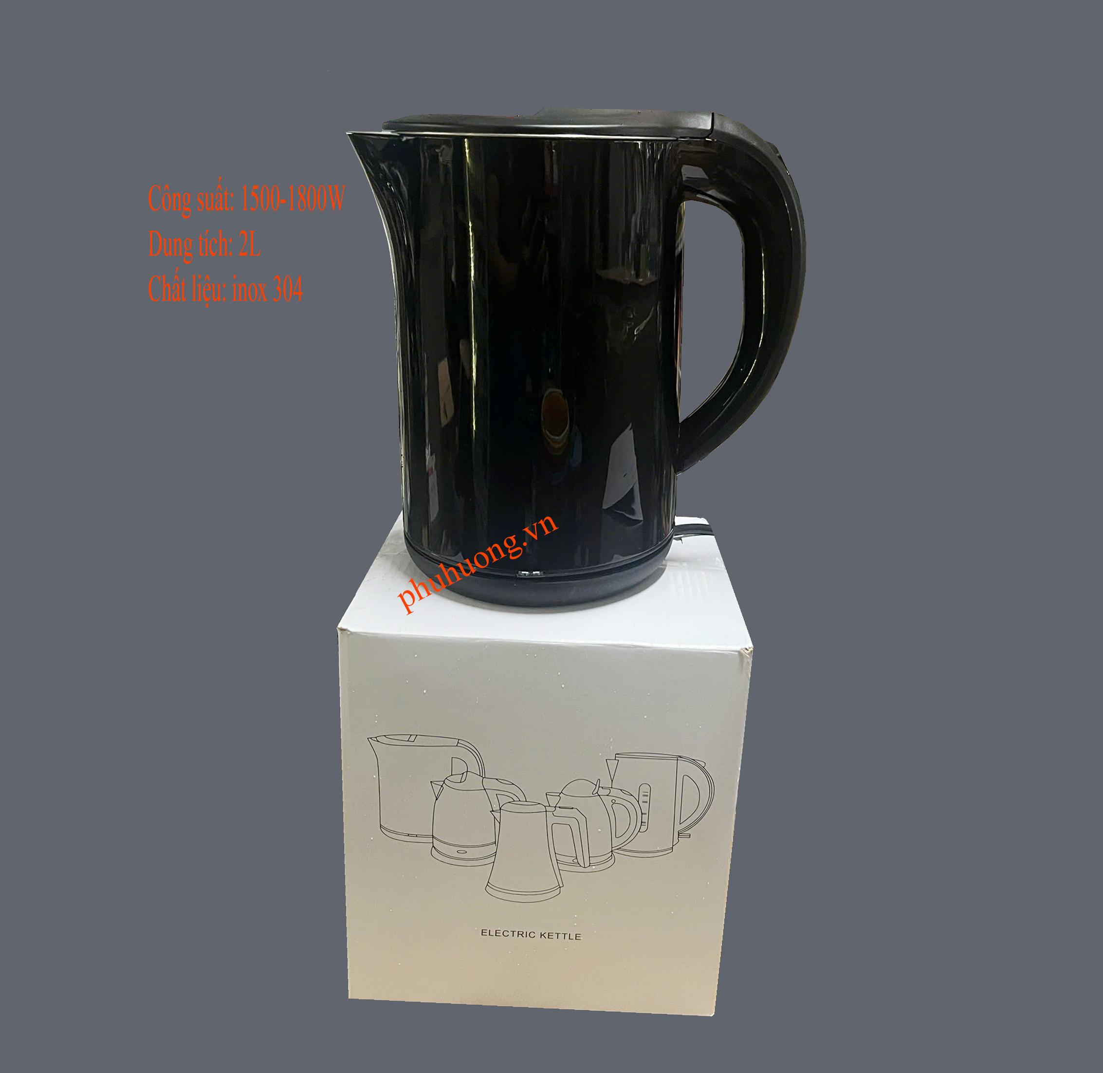 Bình đun nước inox 304 - H1266 (2L)