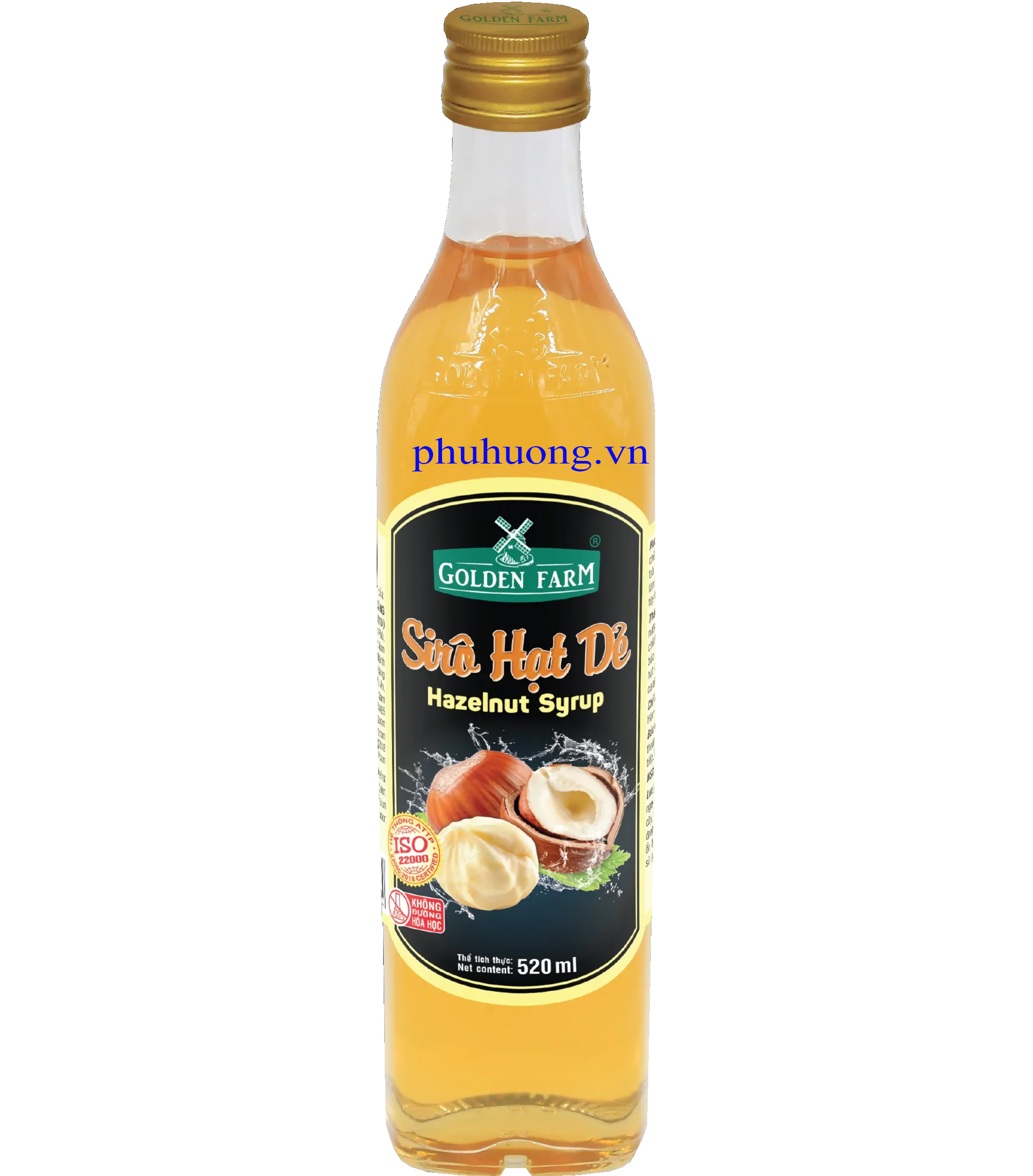 Siro Golden Farm 520ml - Hạt dẻ