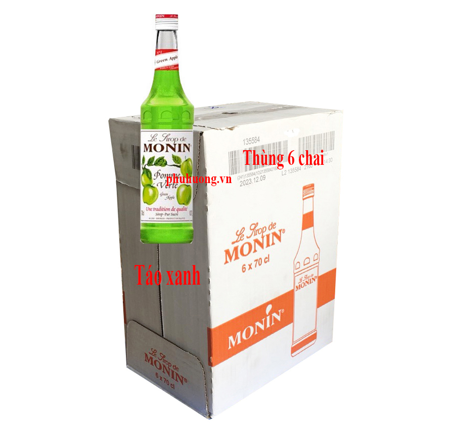Syrup monin táo xanh - Thùng 6 chai