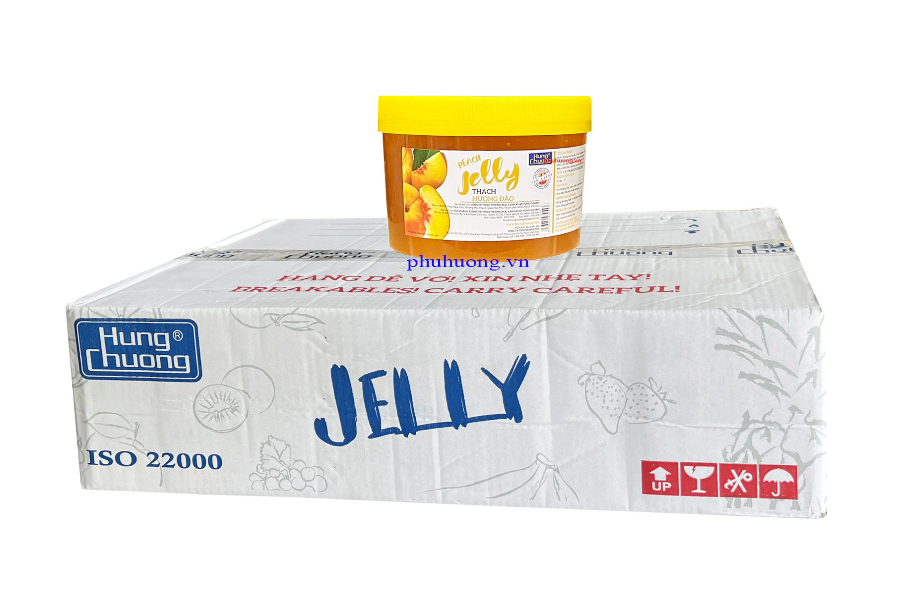Thạch Hùng Chương hương đào 2,2kg - Thùng 6 hũ