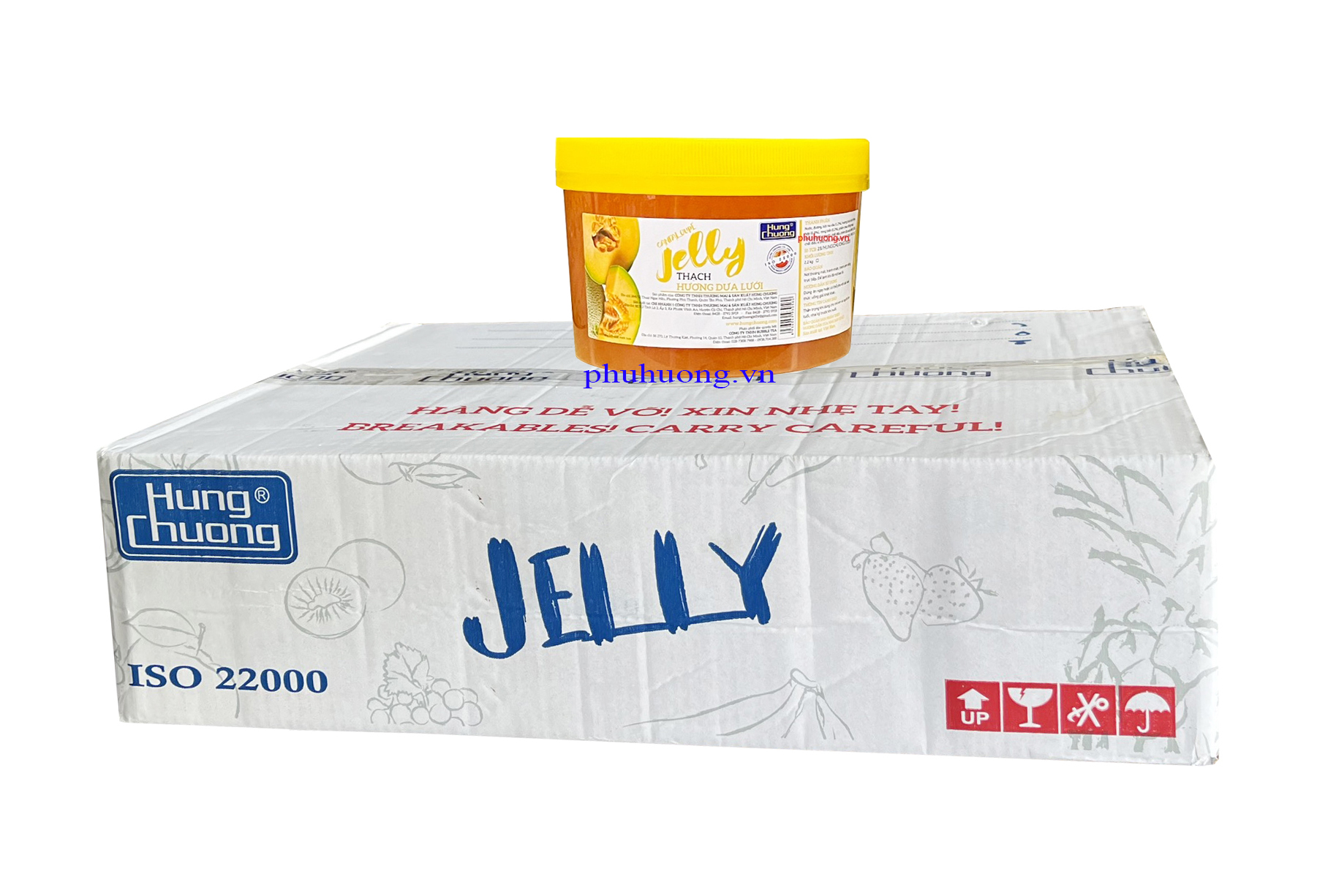 Thạch Hùng Chương hương dưa lưới 2,2kg - Thùng 6 hũ