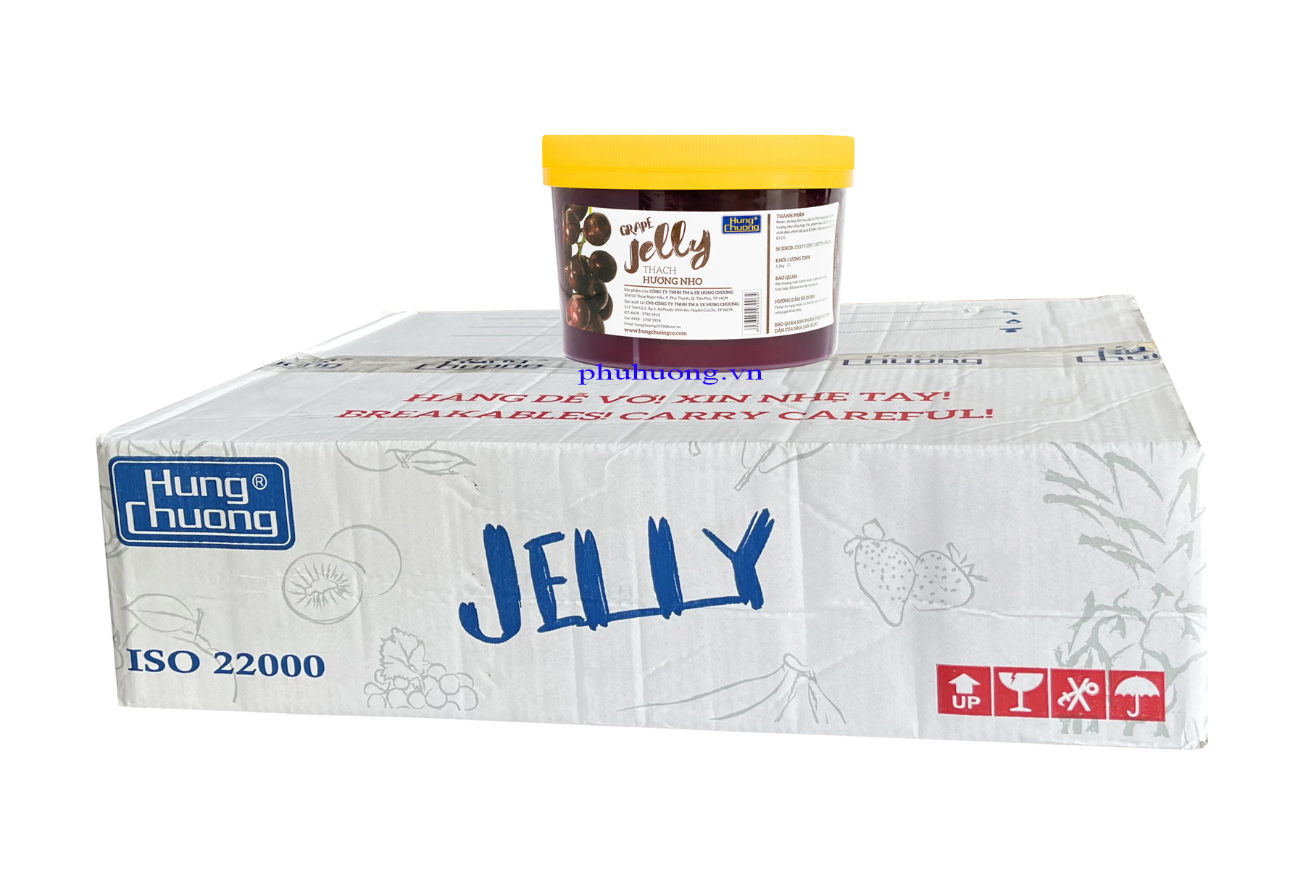 Thạch Hùng Chương hương nho 2,2kg - Thùng 6 hũ