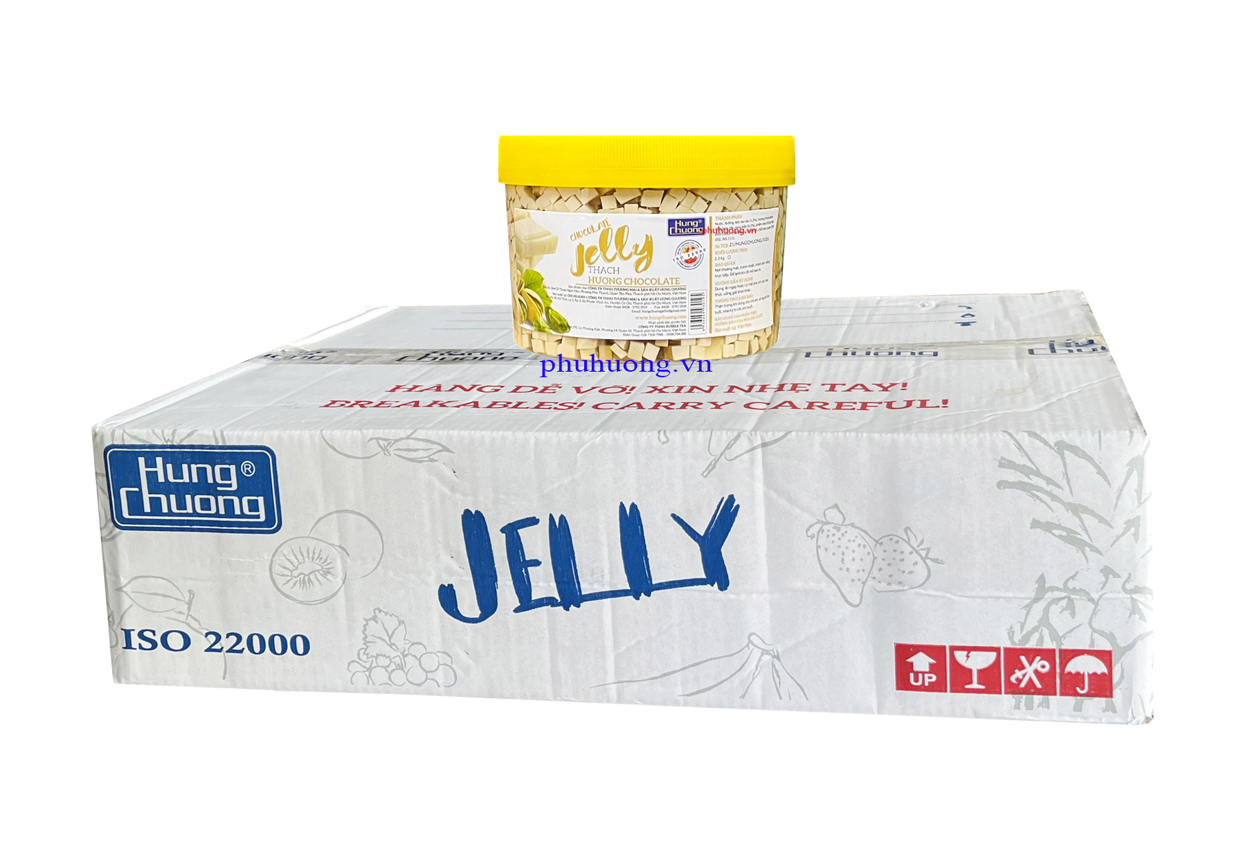 Thạch Hùng Chương hương socola 2,2kg - Thùng 6 hũ