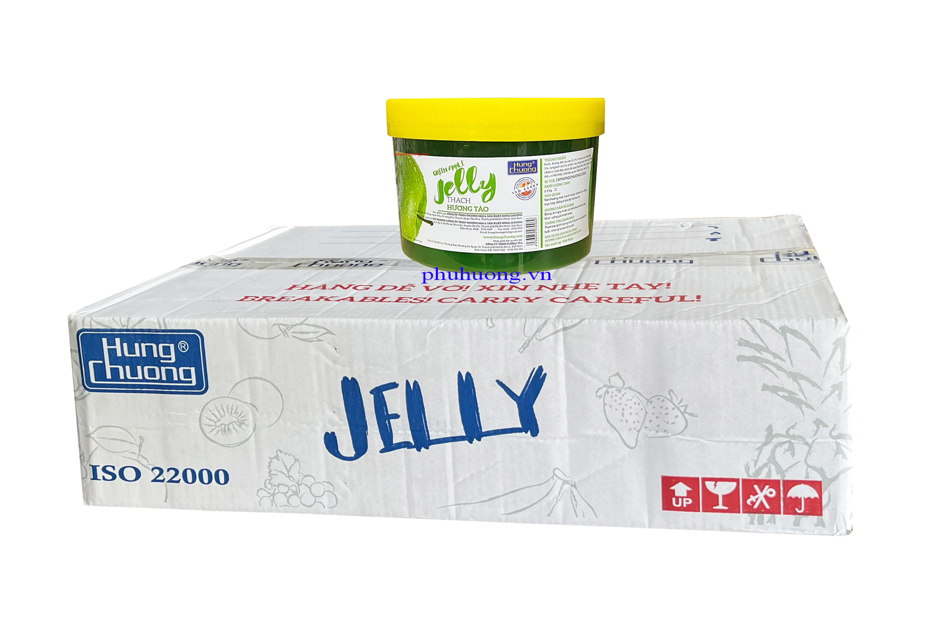 Thạch Hùng Chương hương táo xanh 2,2kg - Thùng 6 hũ