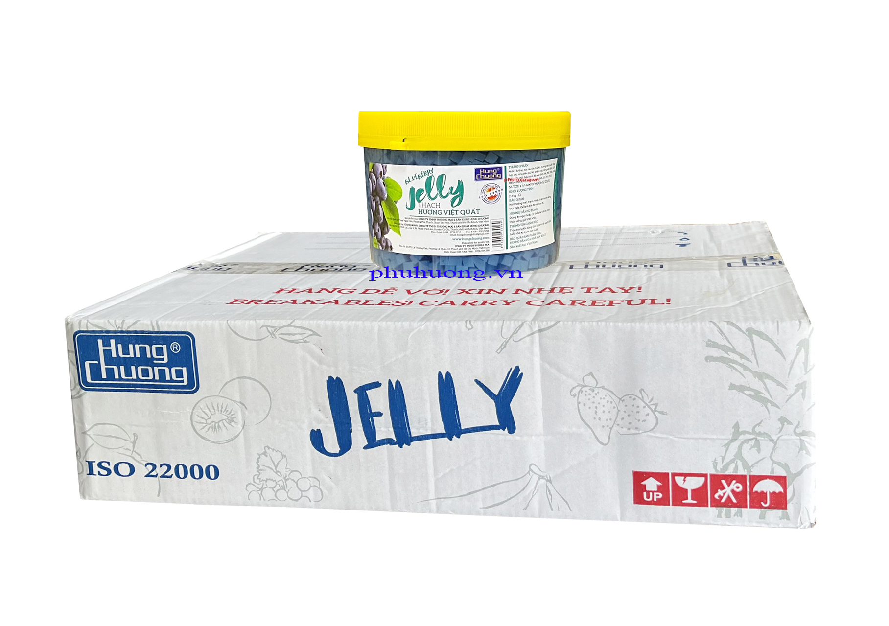 Thạch Hùng Chương hương việt quất 2,2kg - Thùng 6 hũ