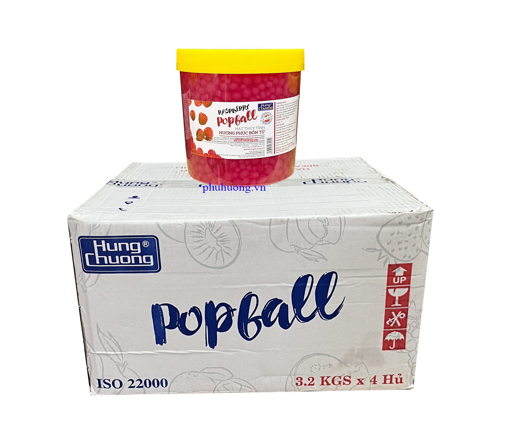 Hạt thủy tinh Hùng Chương hương phúc bồn tử 3,2kg - Thùng 4 Hũ