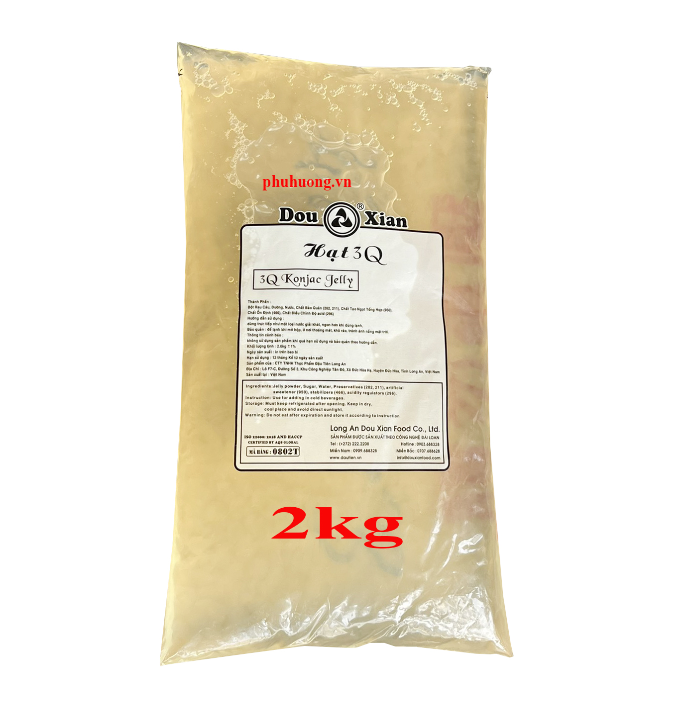 Thạch 3q trắng Dou Xian 2kg