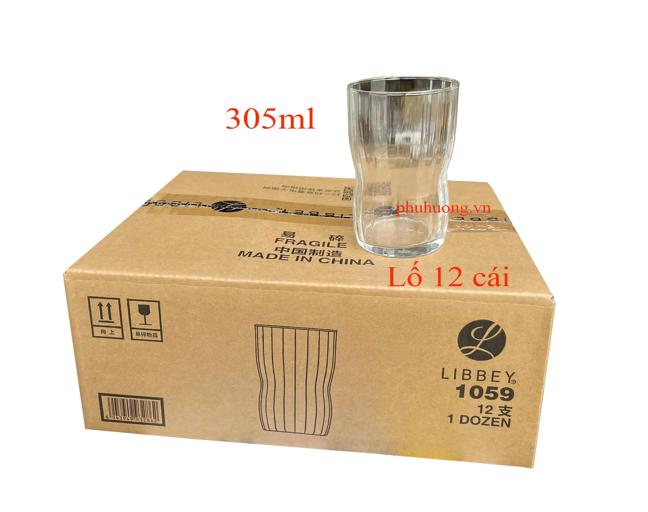 Ly thủy tinh Libbey No.1059 - 305ml - LỐ 12 CÁI