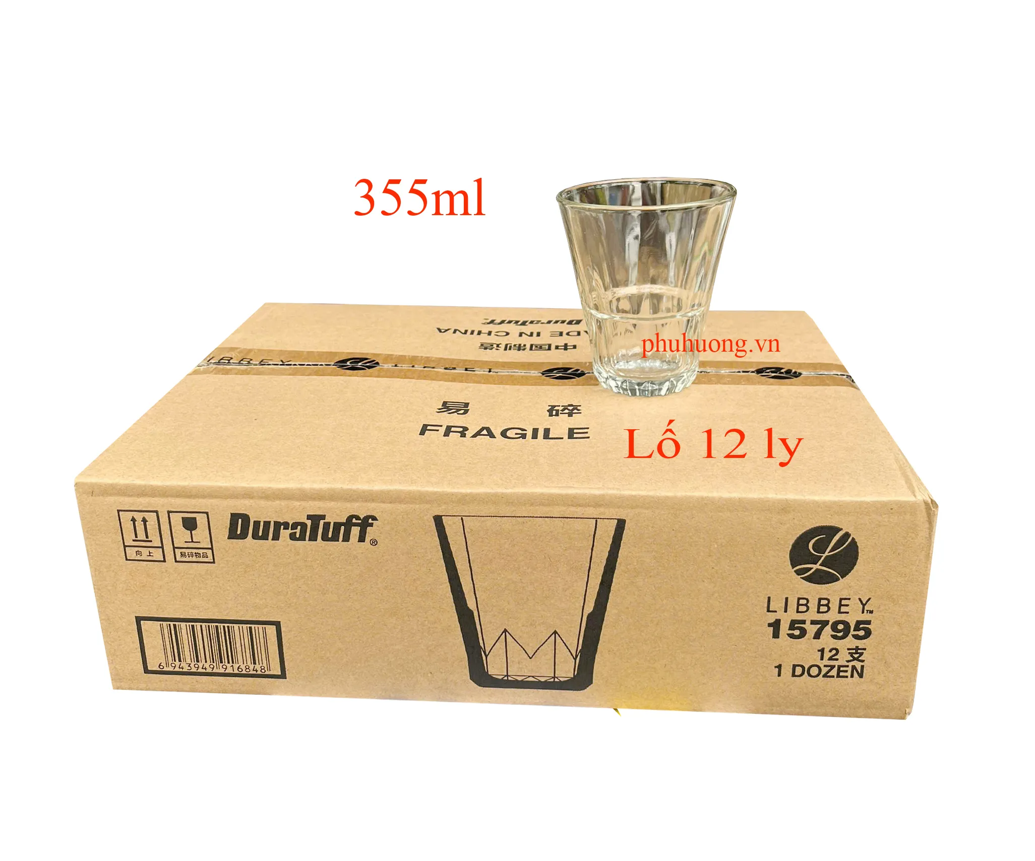 Ly thủy tinh Libbey No.15795 - 355ml - LỐ 12 CÁI