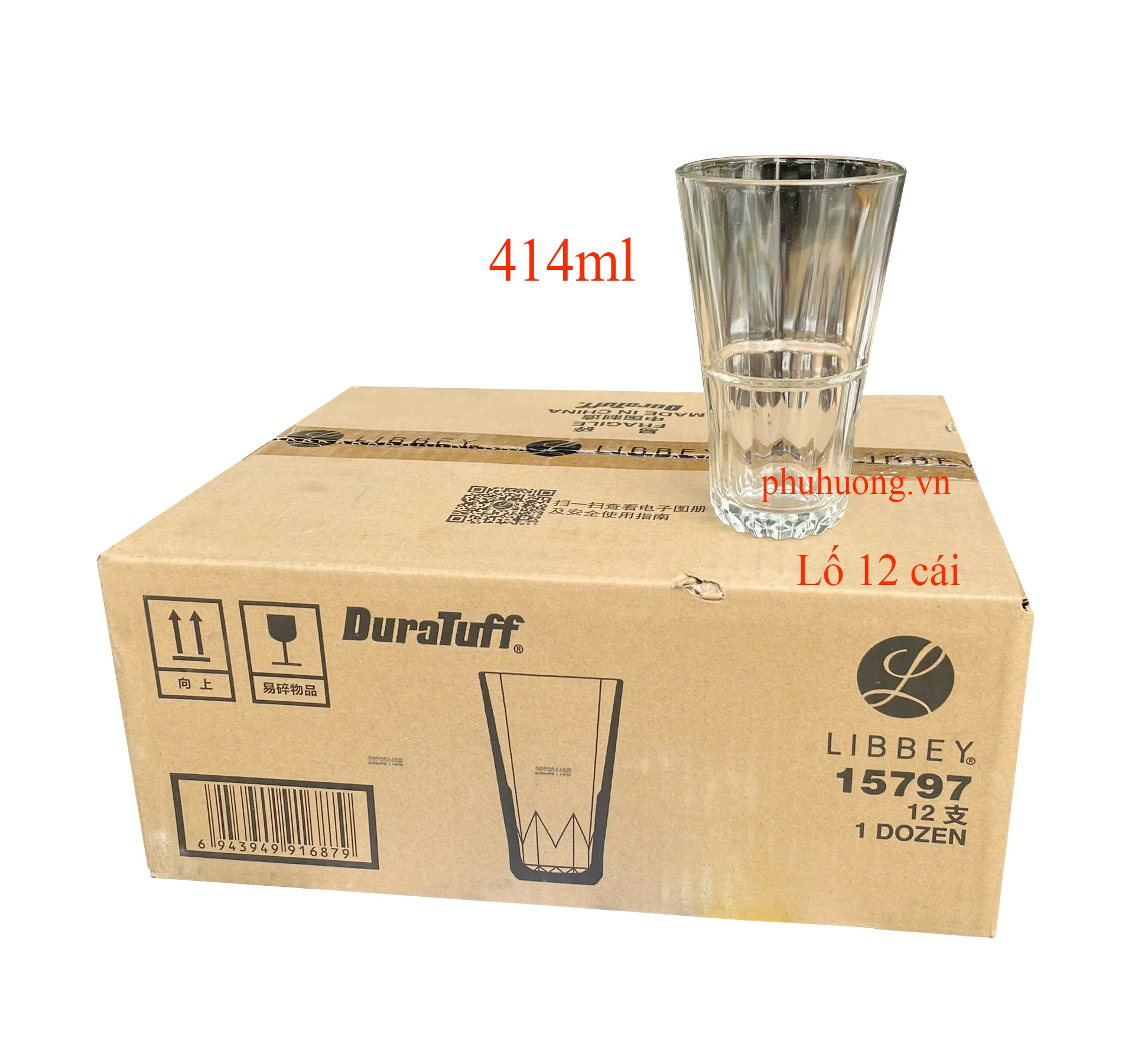 Ly thủy tinh Libbey No.15797 - 414ml - LỐ 12 CÁI