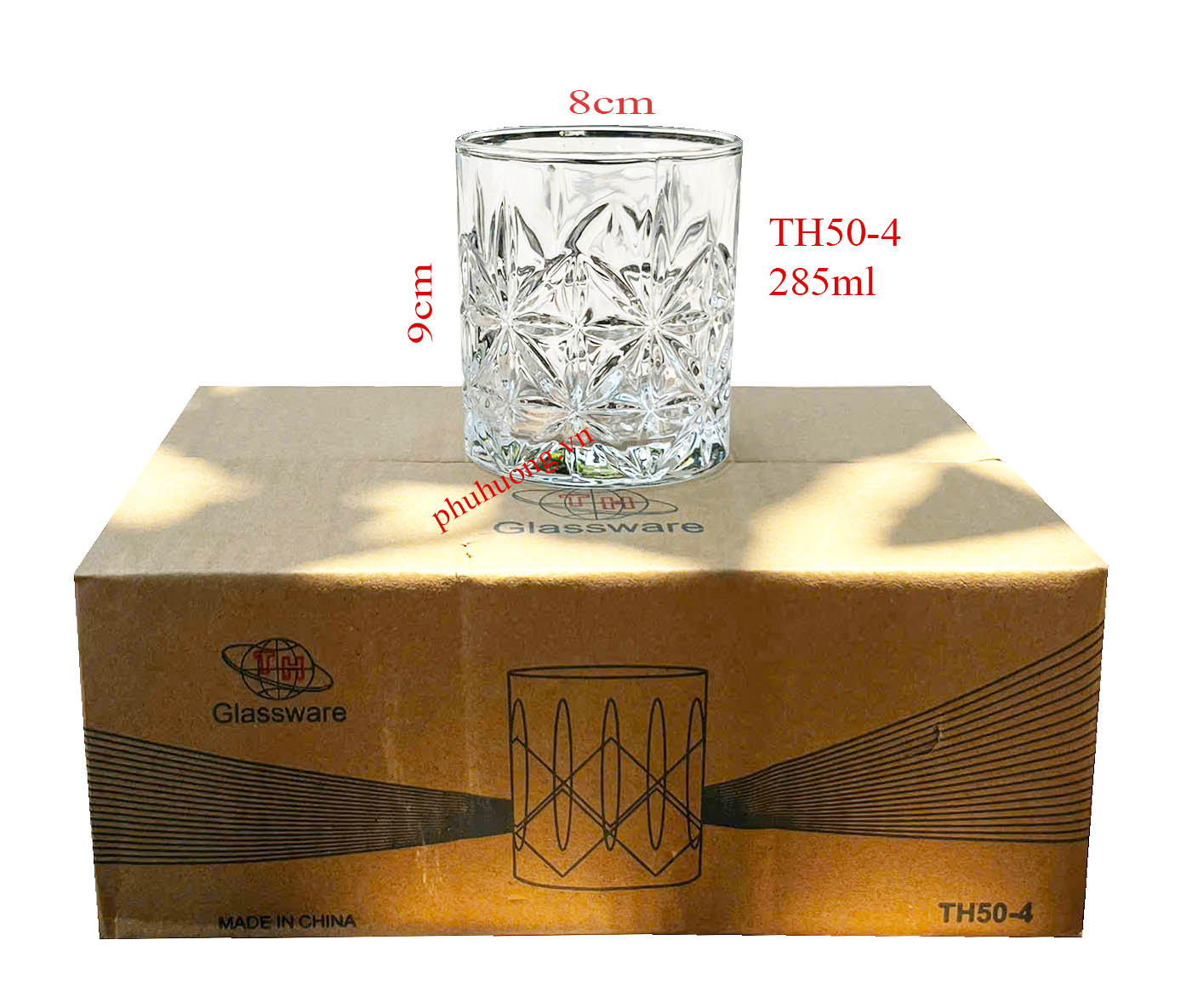 Ly thủy tinh không quai 285ml (TH50-4)