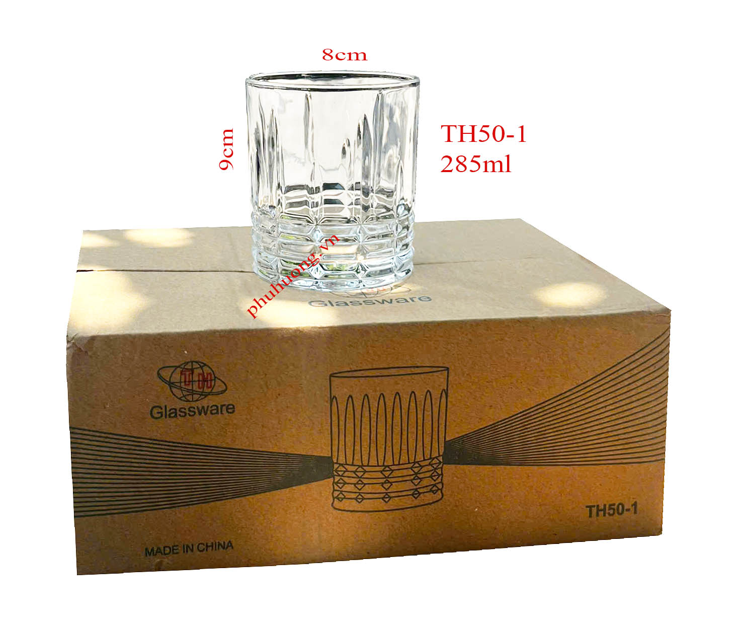 Ly thủy tinh không quai 285ml (TH50-1)