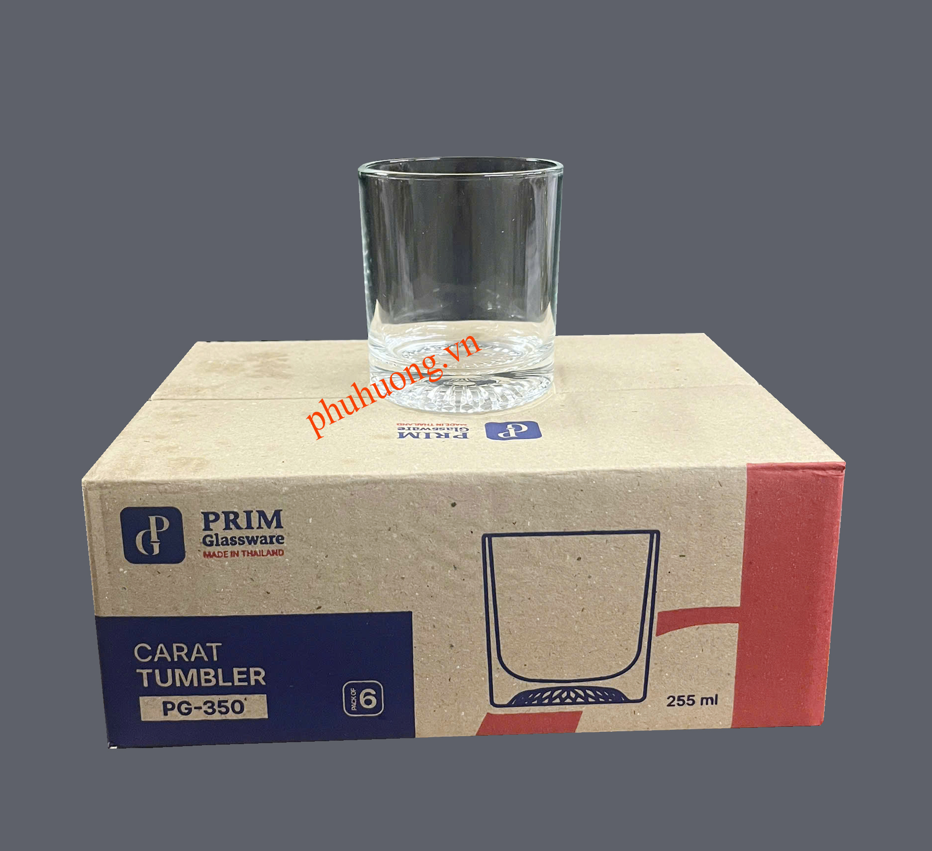 Ly thủy tinh PG-350 - 255ml - Lố 12 cái