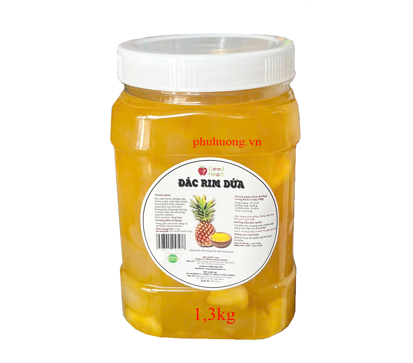 Đác Rim Dứa (Good Heart) - hộp 1,1kg
