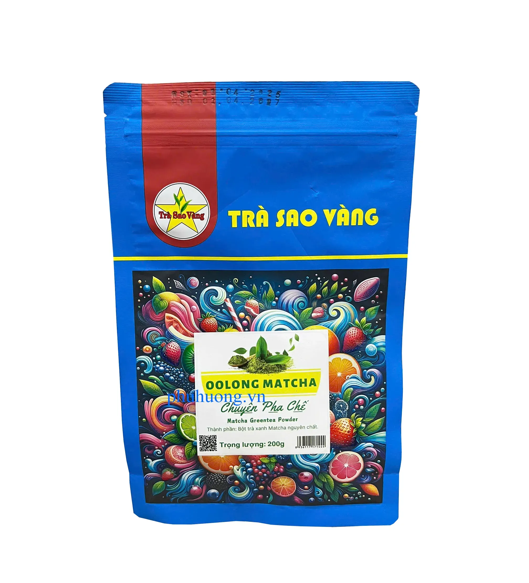 Bột Olong matcha Trà Sao Vàng 200g