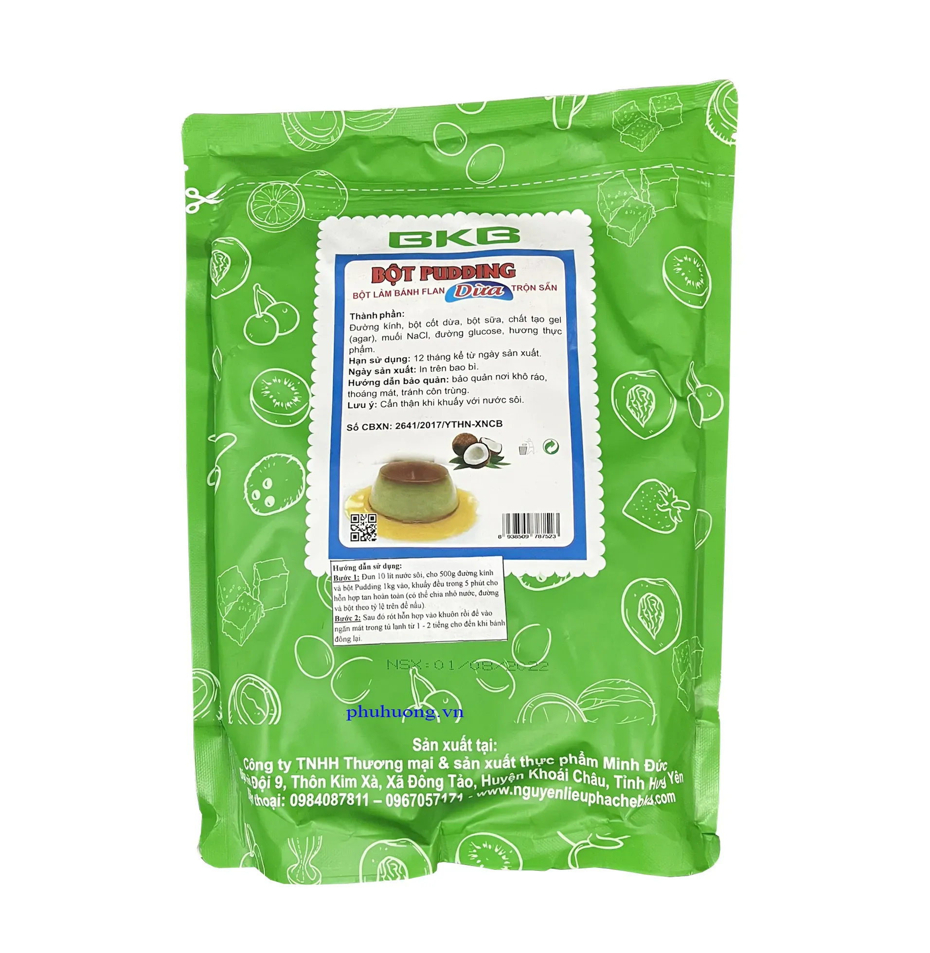 Bột pudding BKB vị dừa 1kg