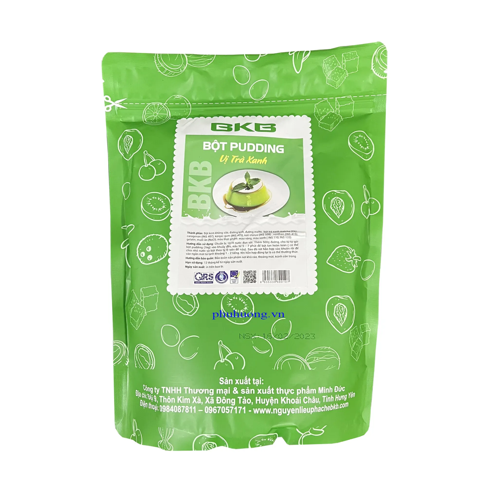 Bột pudding BKB vị trà xanh 1kg