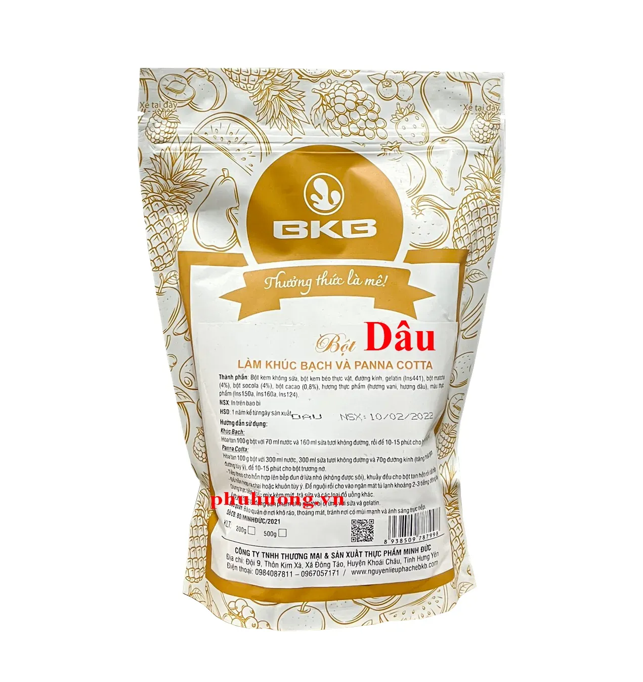 Bột làm khúc bạch vị dâu BKB*40*500g