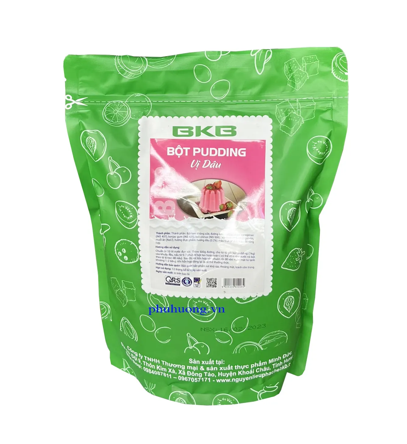 Bột pudding BKB vị dâu 1kg