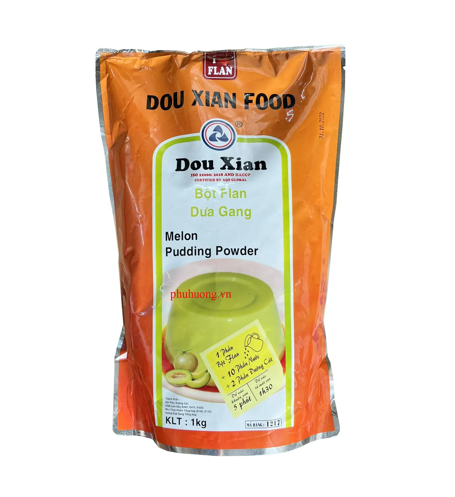 Bột Pudding Dou Xian dưa lưới 1kg