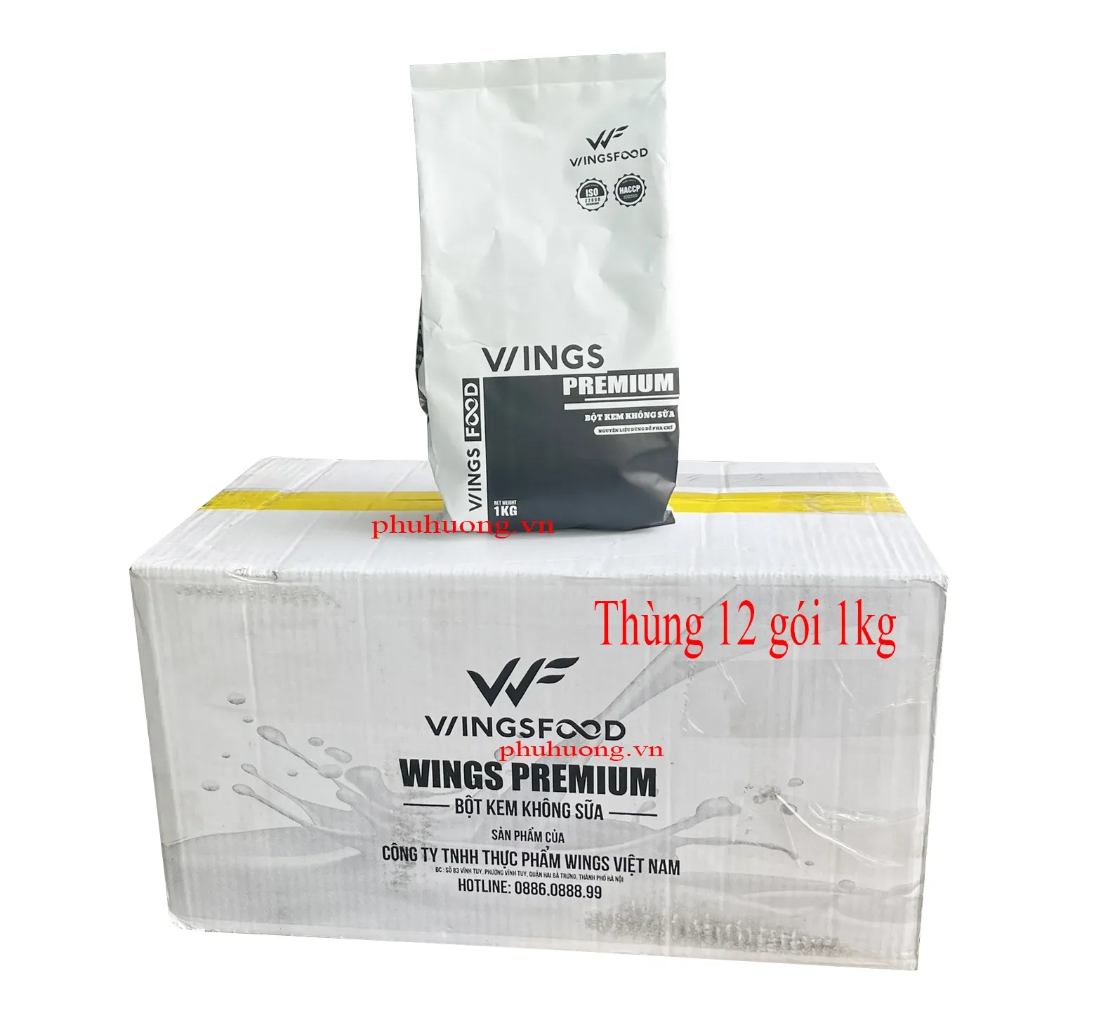 Bột sữa Wings Premium 1kg - Thùng 12 gói