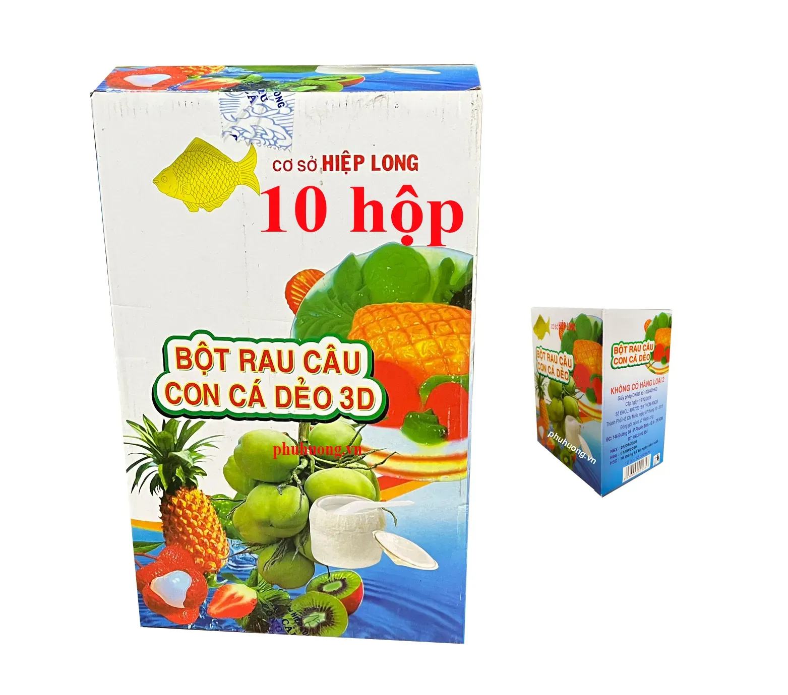 Rau câu cá dẻo Hiệp Long - Thùng *10 hộp