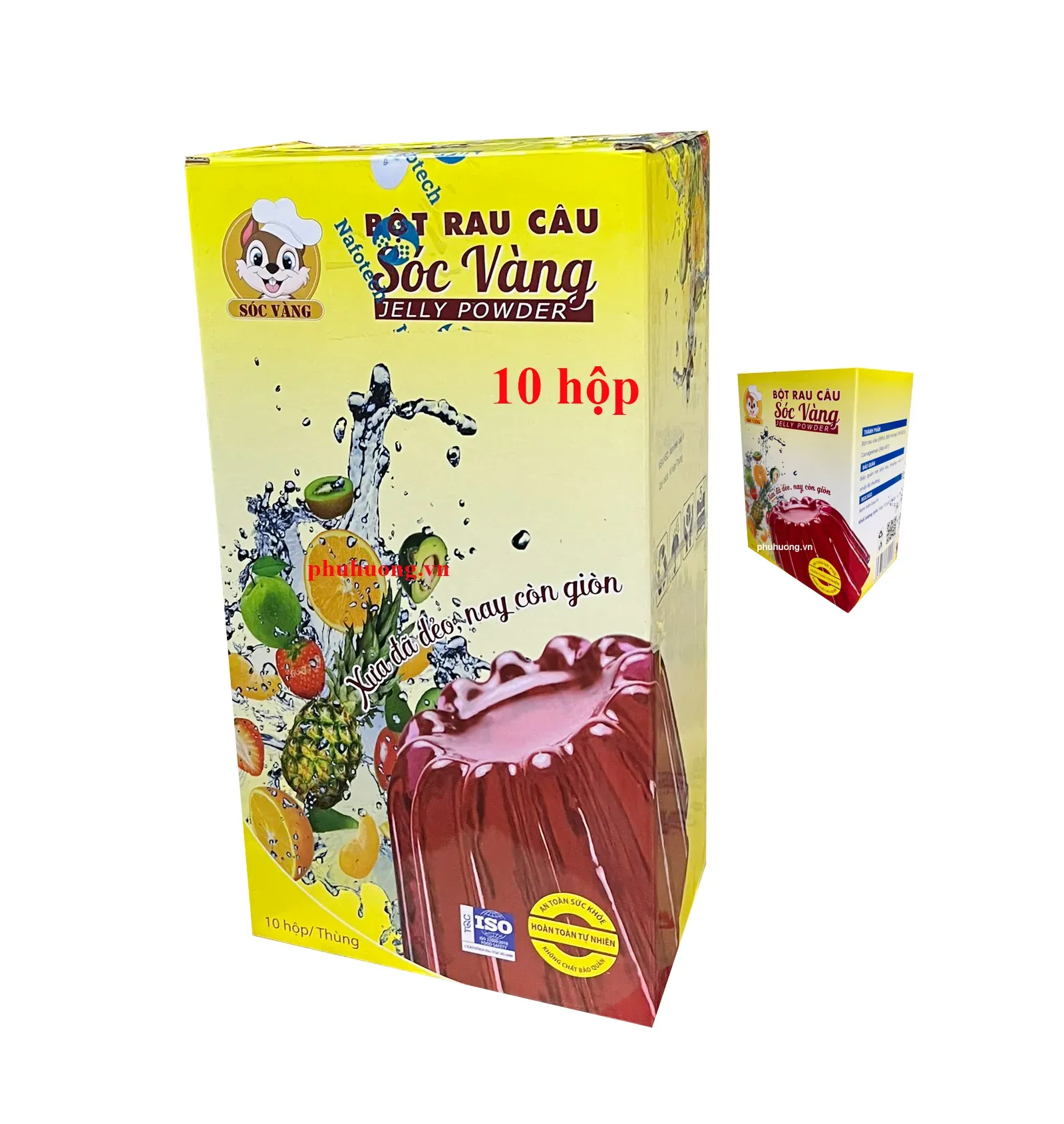 Bột rau câu sóc vàng - Thùng 10 Hộp