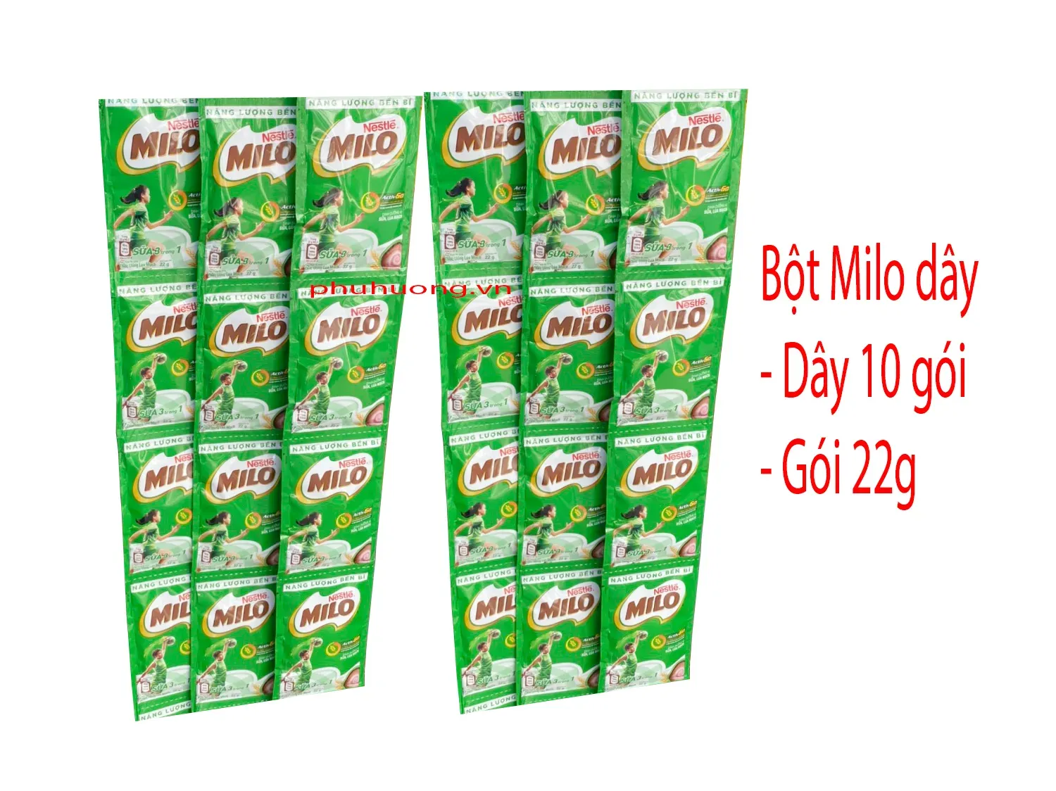 Bột milo dây 22g*10 gói