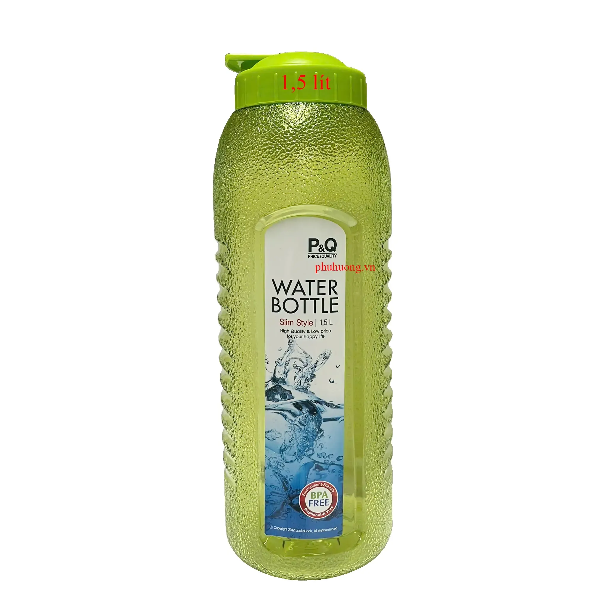 Bình nước 1,5 lít tròn (xanh lá locknlock)