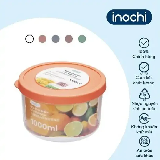 Hộp thực phẩm tròn Hokkaido 1000ml