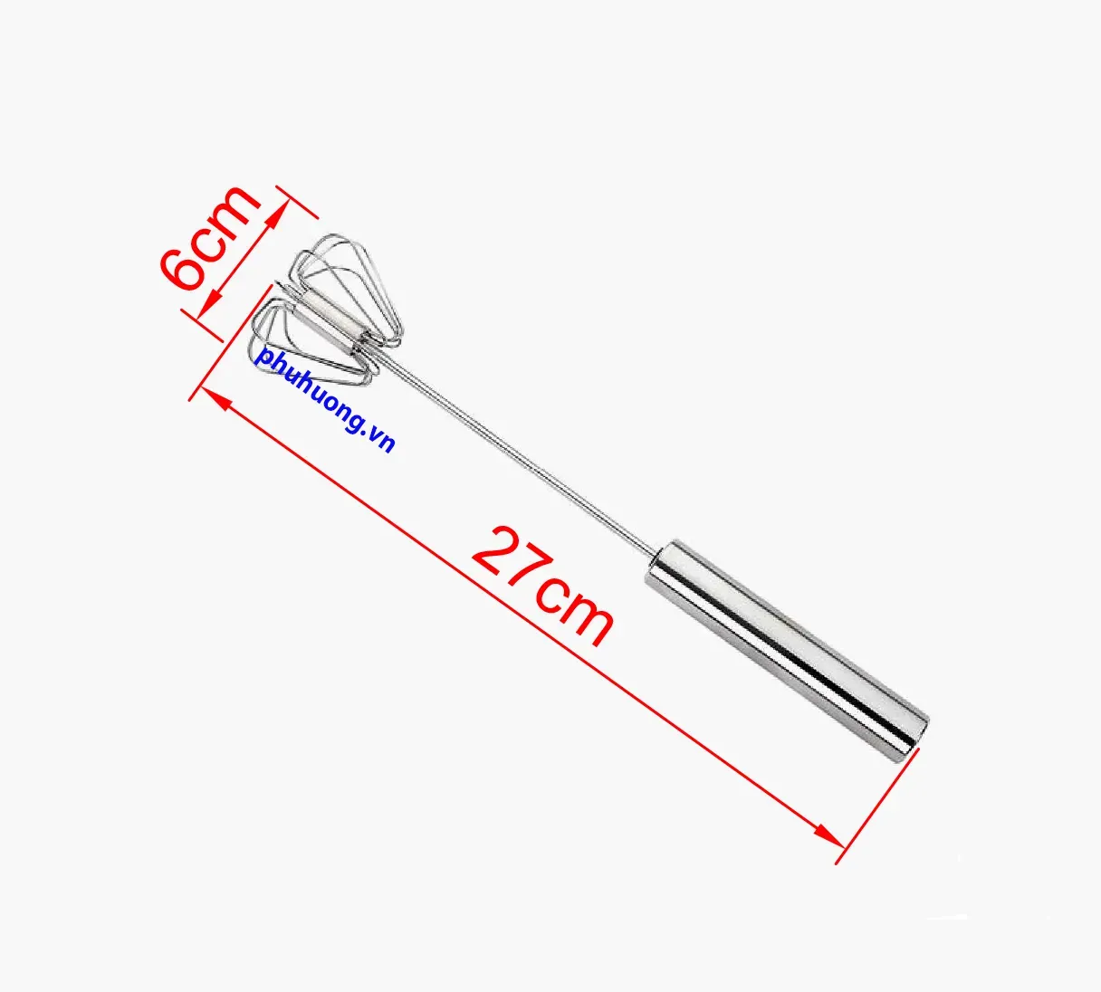 Cây đánh cafe inox , dài 27cm, vành 6cm