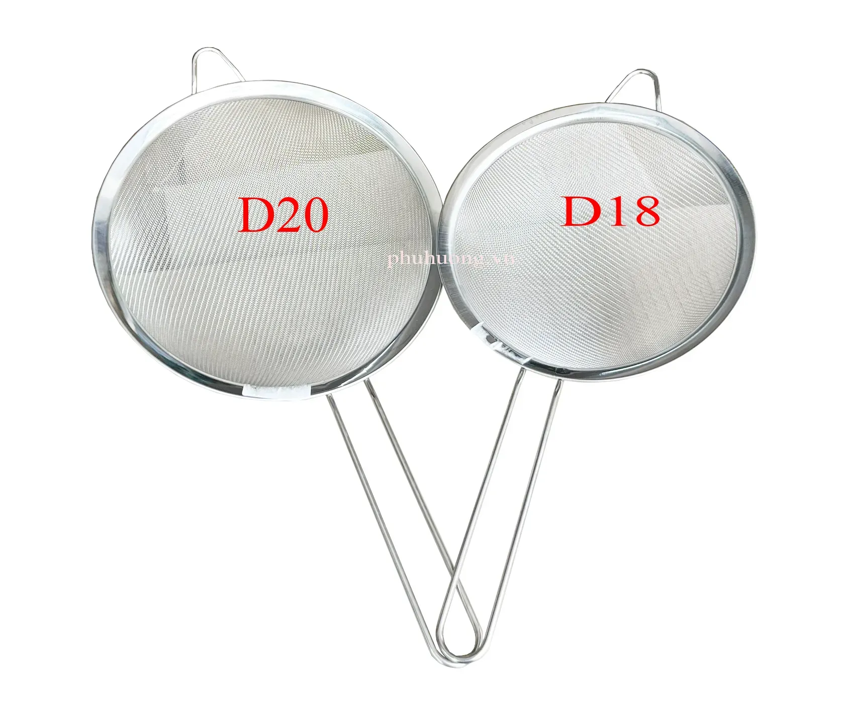 Rây inox đáy bầu D18cm
