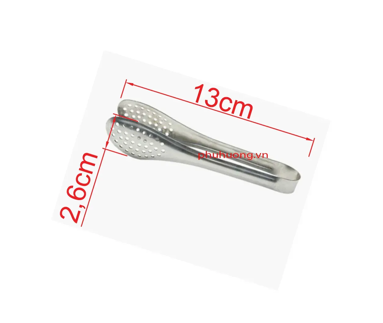 Gắp đá 198003 (13cm inox - Kẹp bánh nhí)