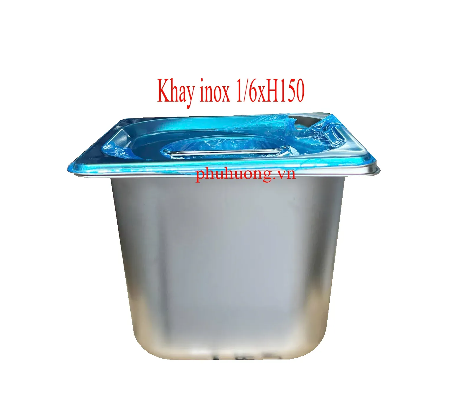 Khay inox 1/6xH150 có nắp