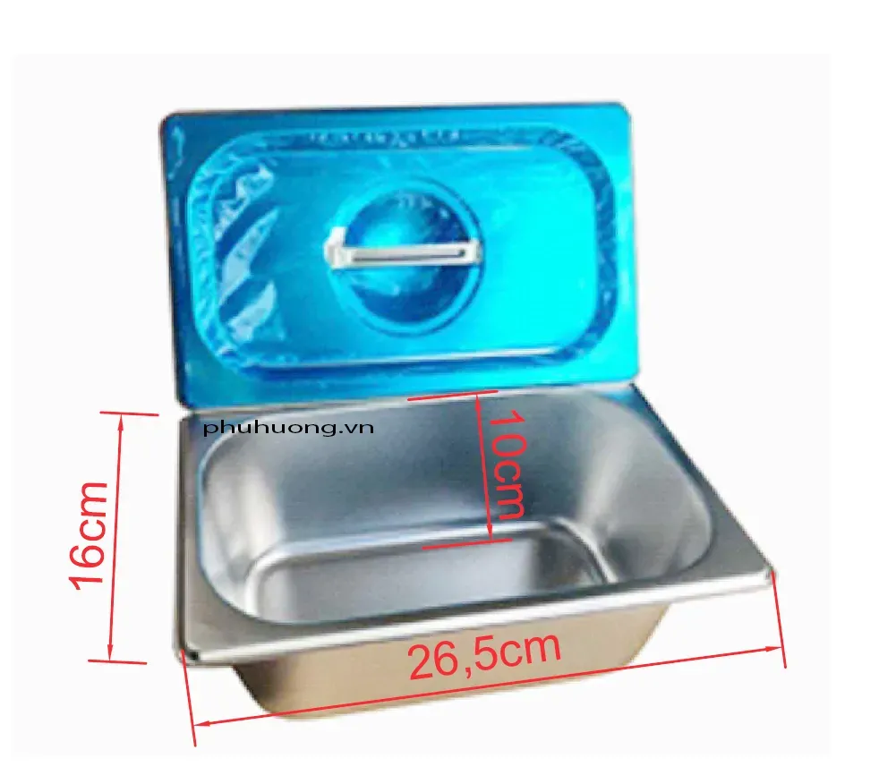Khay 1/4-100 inox 26,5x16x10cm