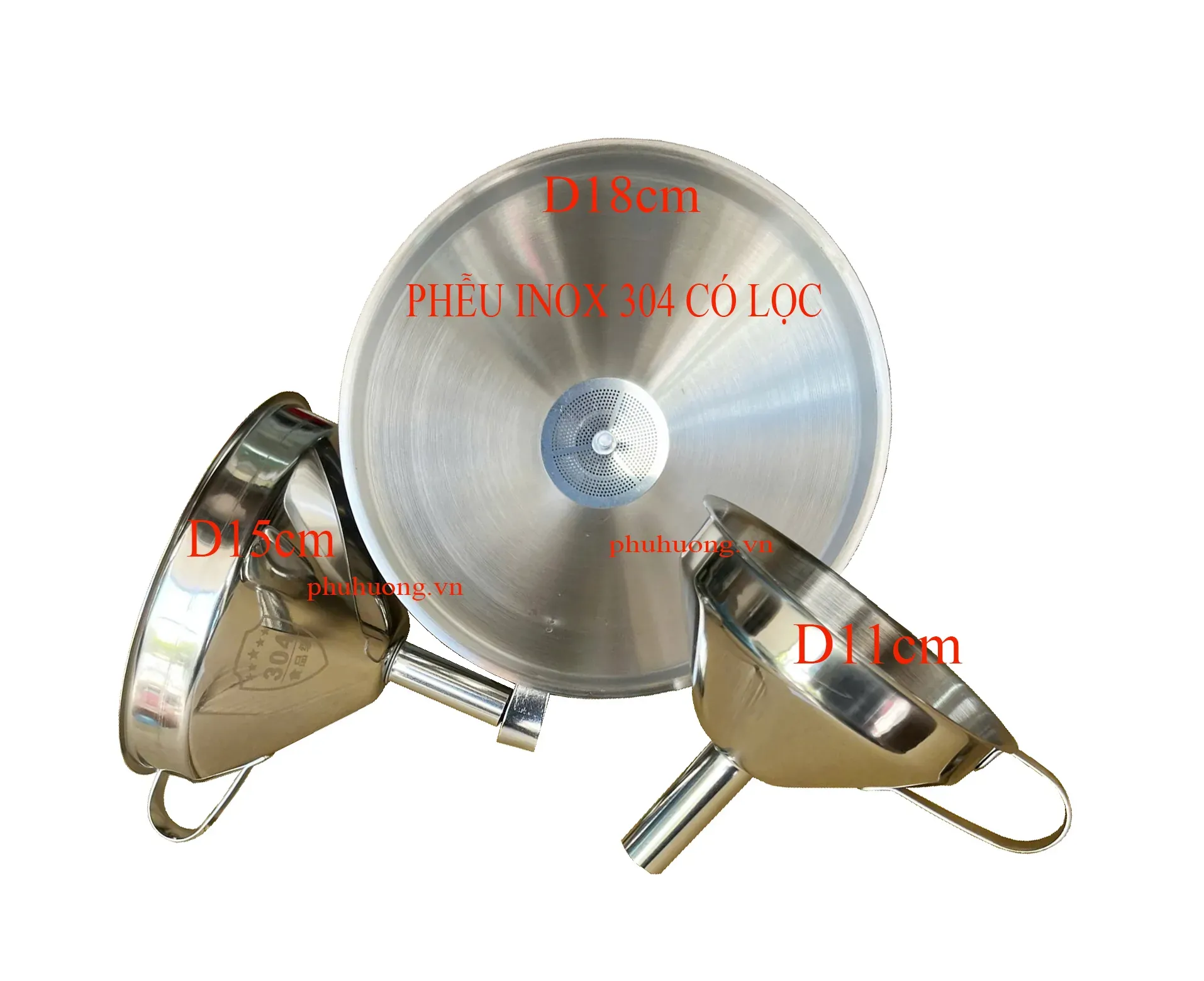 Phễu inox 304 -Z316 (15cm)