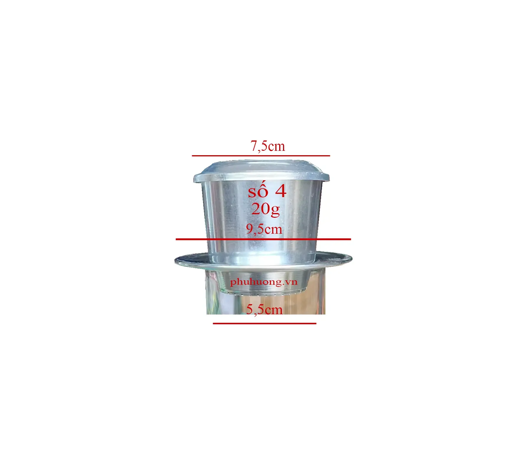 Phin nhôm pha cà phê 20g (số 4)