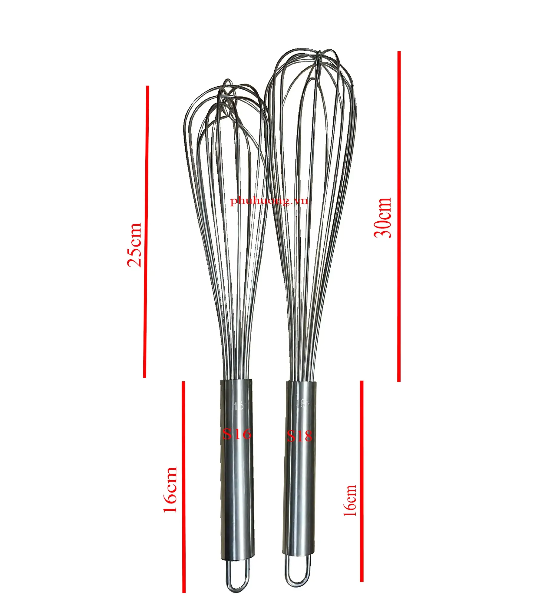 Cây đánh trứng inox S18
