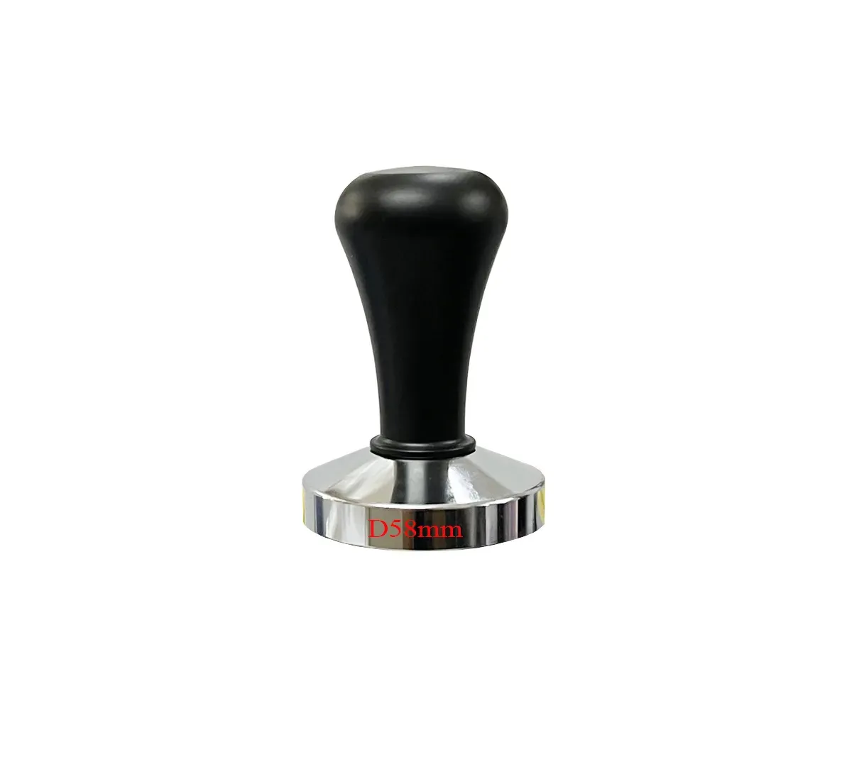 Tamper inox 58mm tay cầm đen
