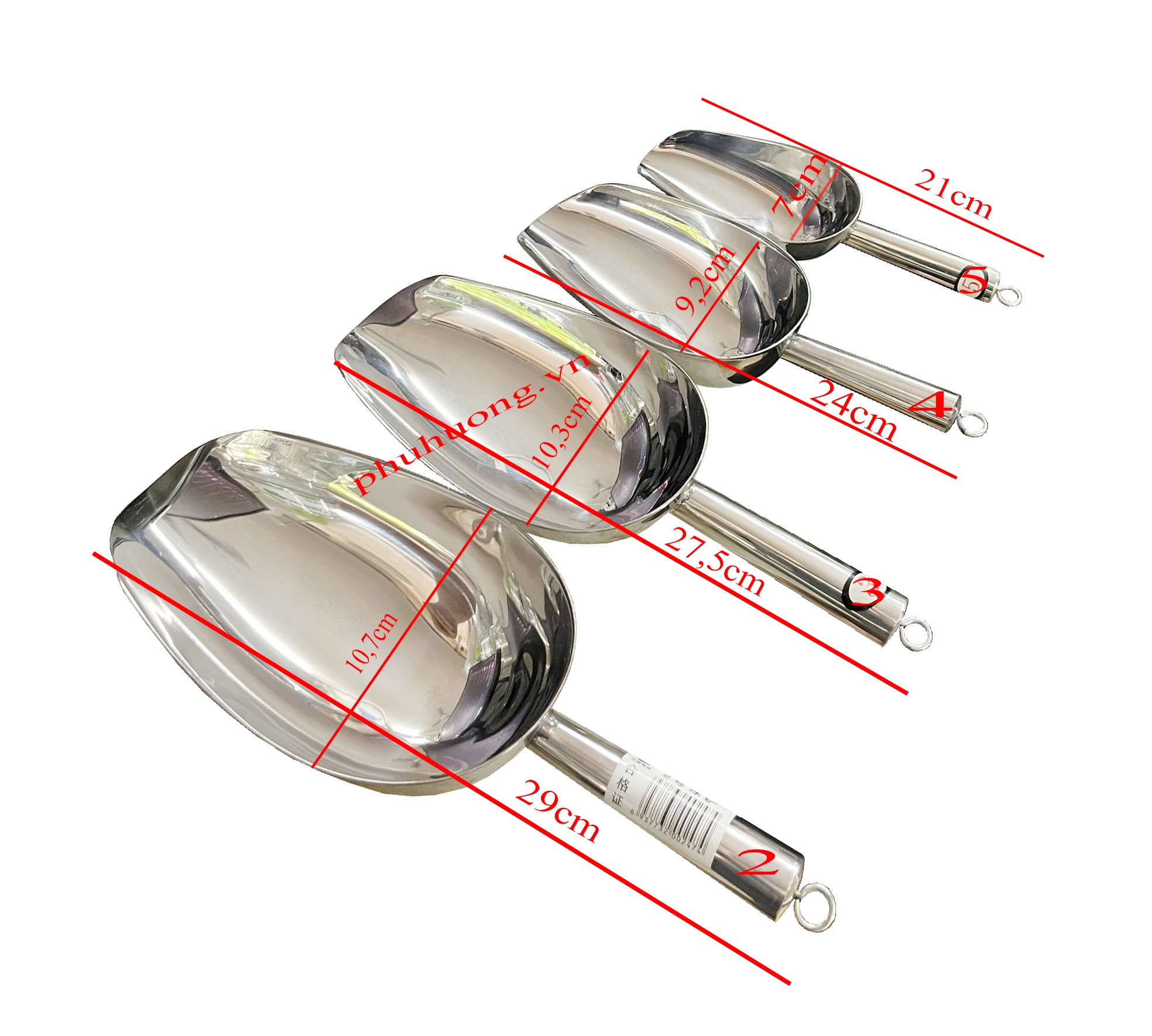 Xúc đá inox số 2